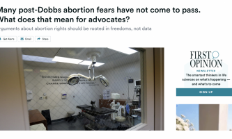 A Pro-Abortion Op/Ed Admits that Post-Roe Predictions Were Wrong – Dr. Michael New, 8/28/26 (2401)